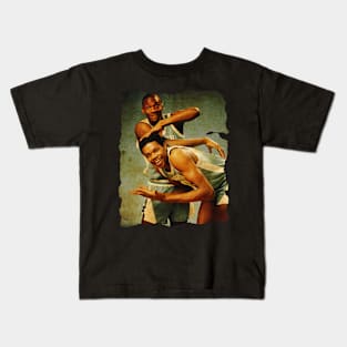 Basket - Funny Jordan vtg photo Kids T-Shirt